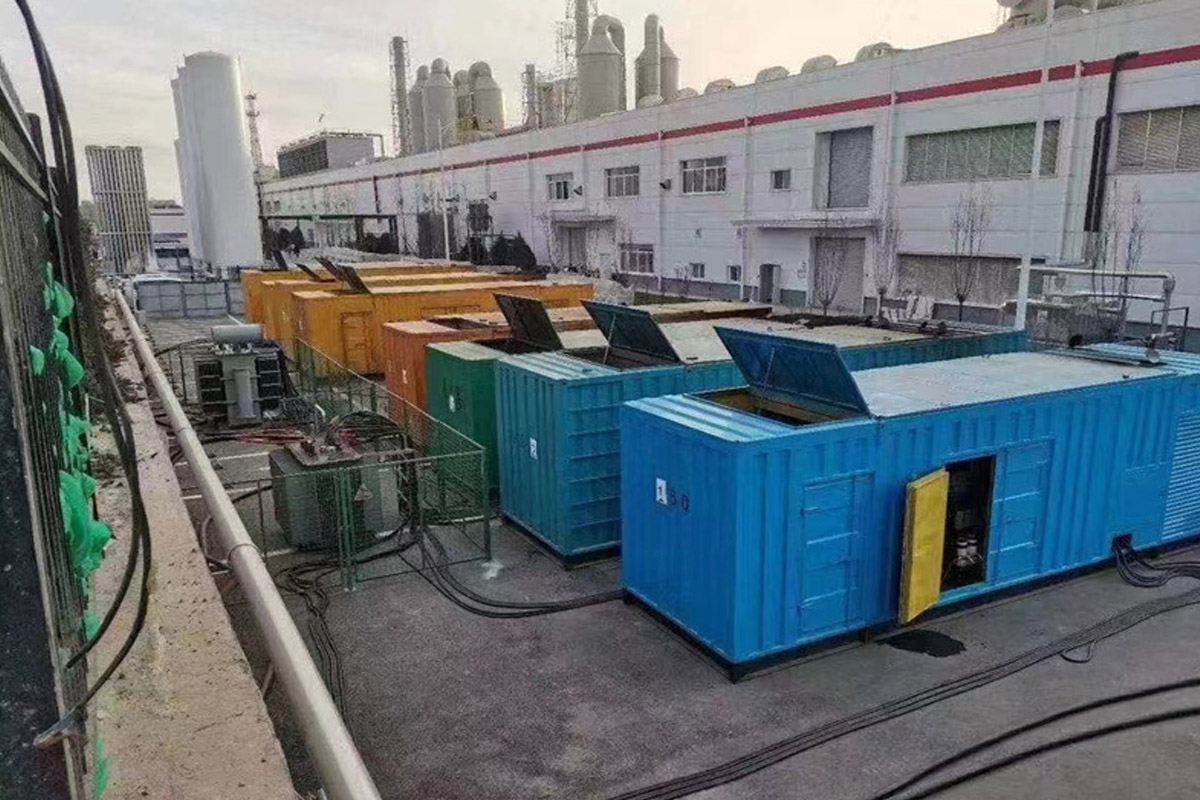 双桥发电机租赁施工现场